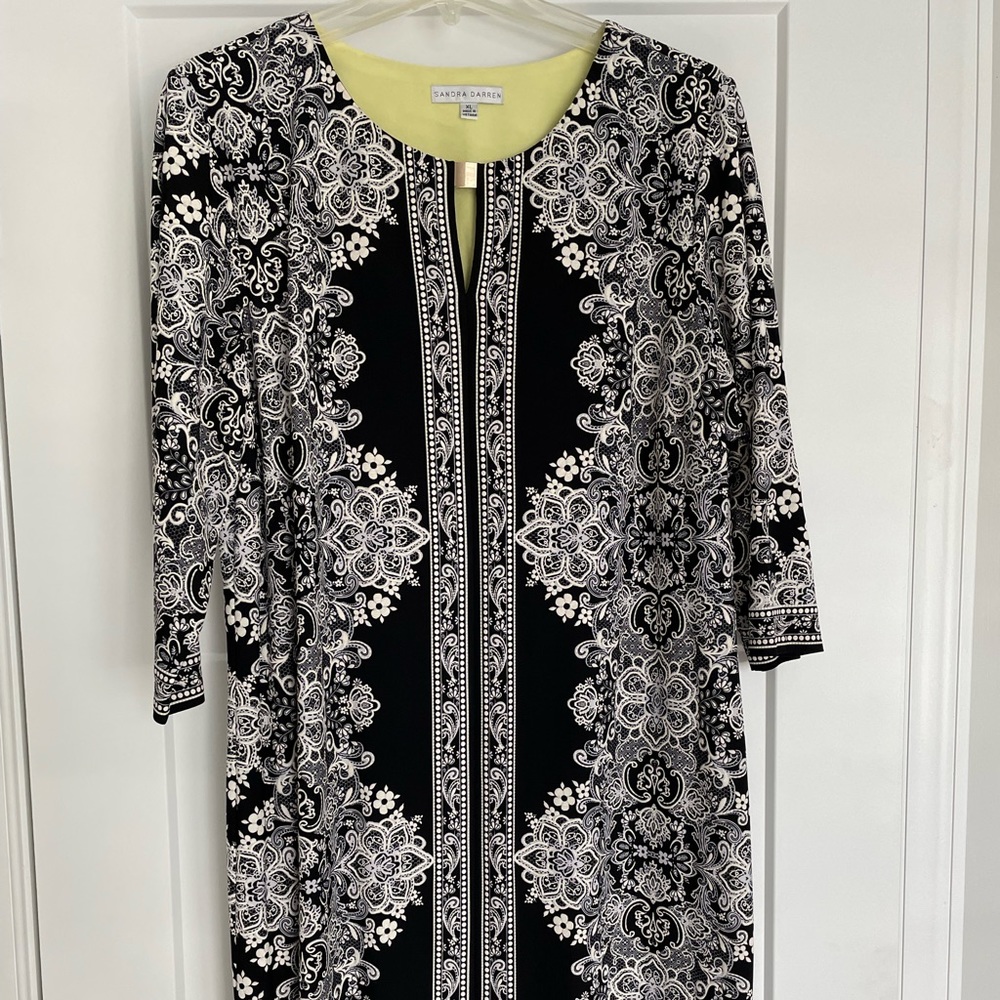 3/4 length dress.